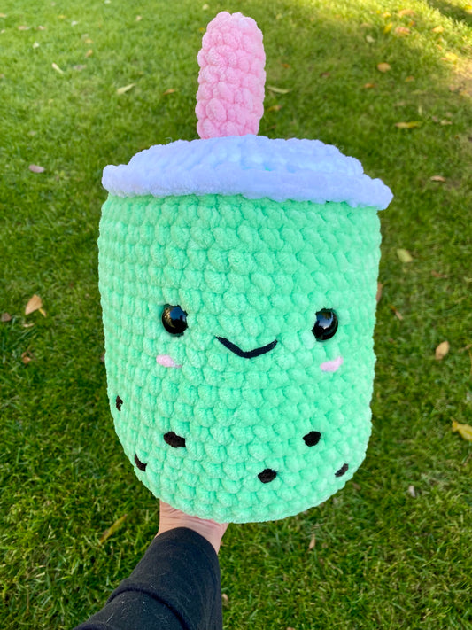 Matcha Tea Latte Boba Plushie - Jumbo