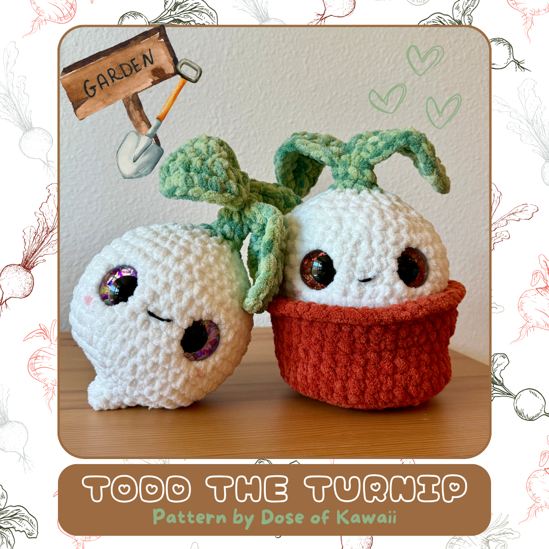 Todd the Turnip Amigurumi Pattern (PDF Pattern only. Includes printable version)